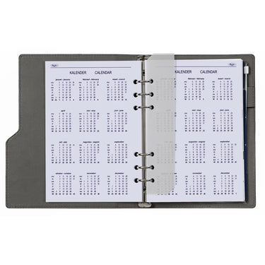 6407-25-26 210 x 144 mm A5 6 Ring Agenda Fille semaine nl en (un peu rouille sur le ringbinder!) + Dossier de stockage 2025 2026